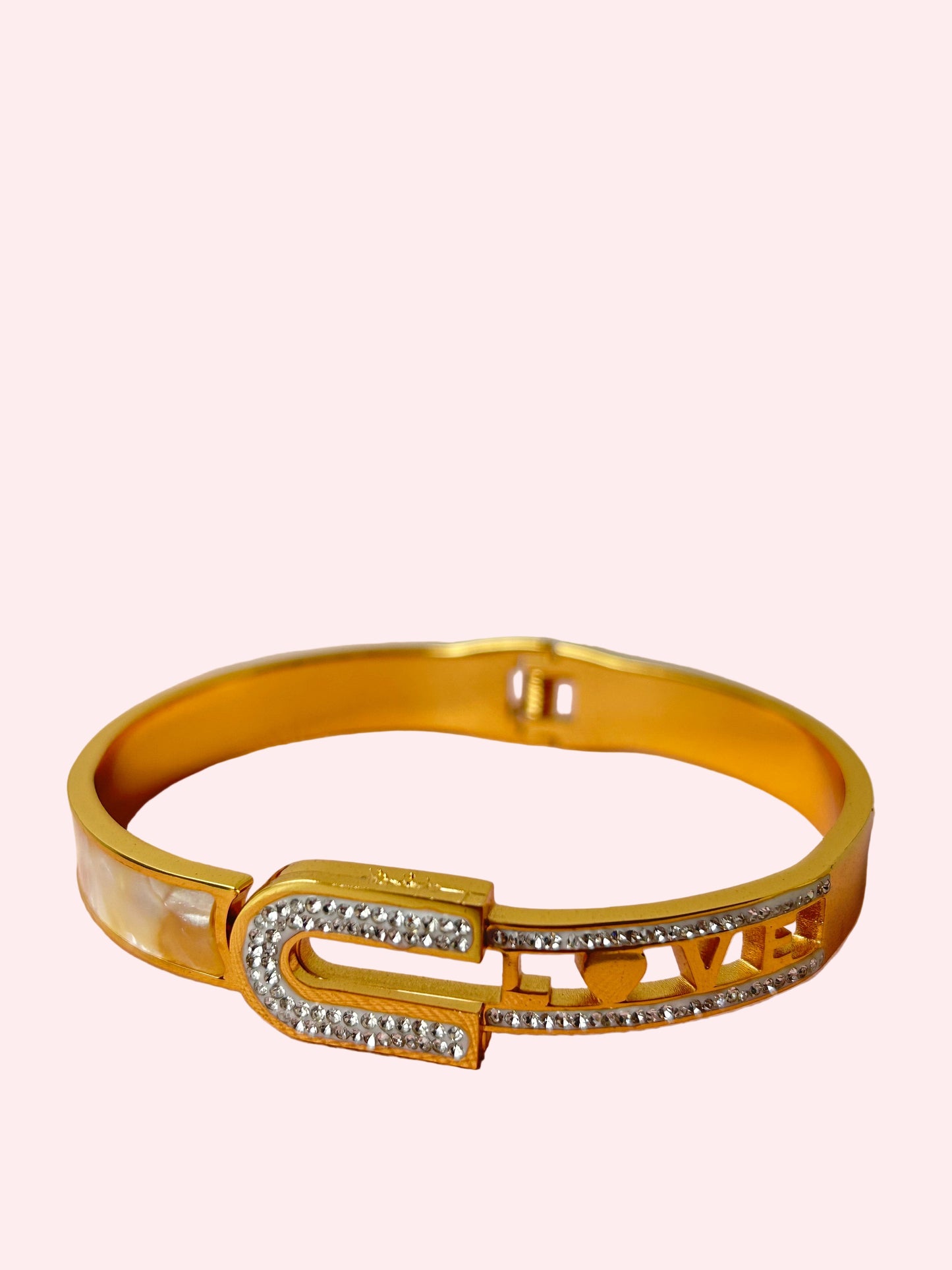 Love Lock Gold-Toned Bangle