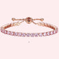 Rose Gold Sparkle Adjustable Tennis Bracelet